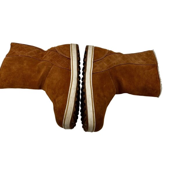Sorel "Glazy" Boots Women’s US 11 Tan Waterproof Suede Faux-Fur Lined Boots - Picture 9 of 15
